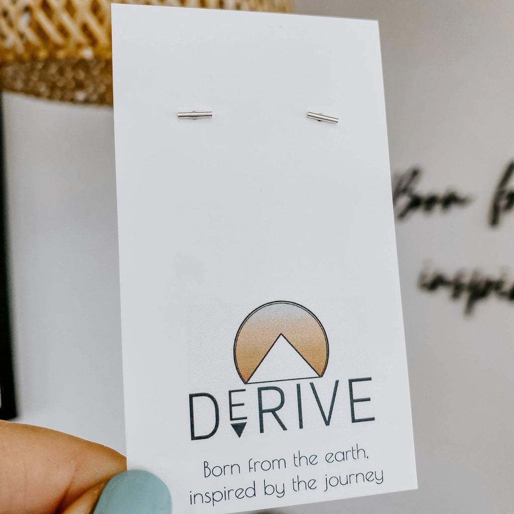 Mini Bar Stud Earrings by Derive Jewelry