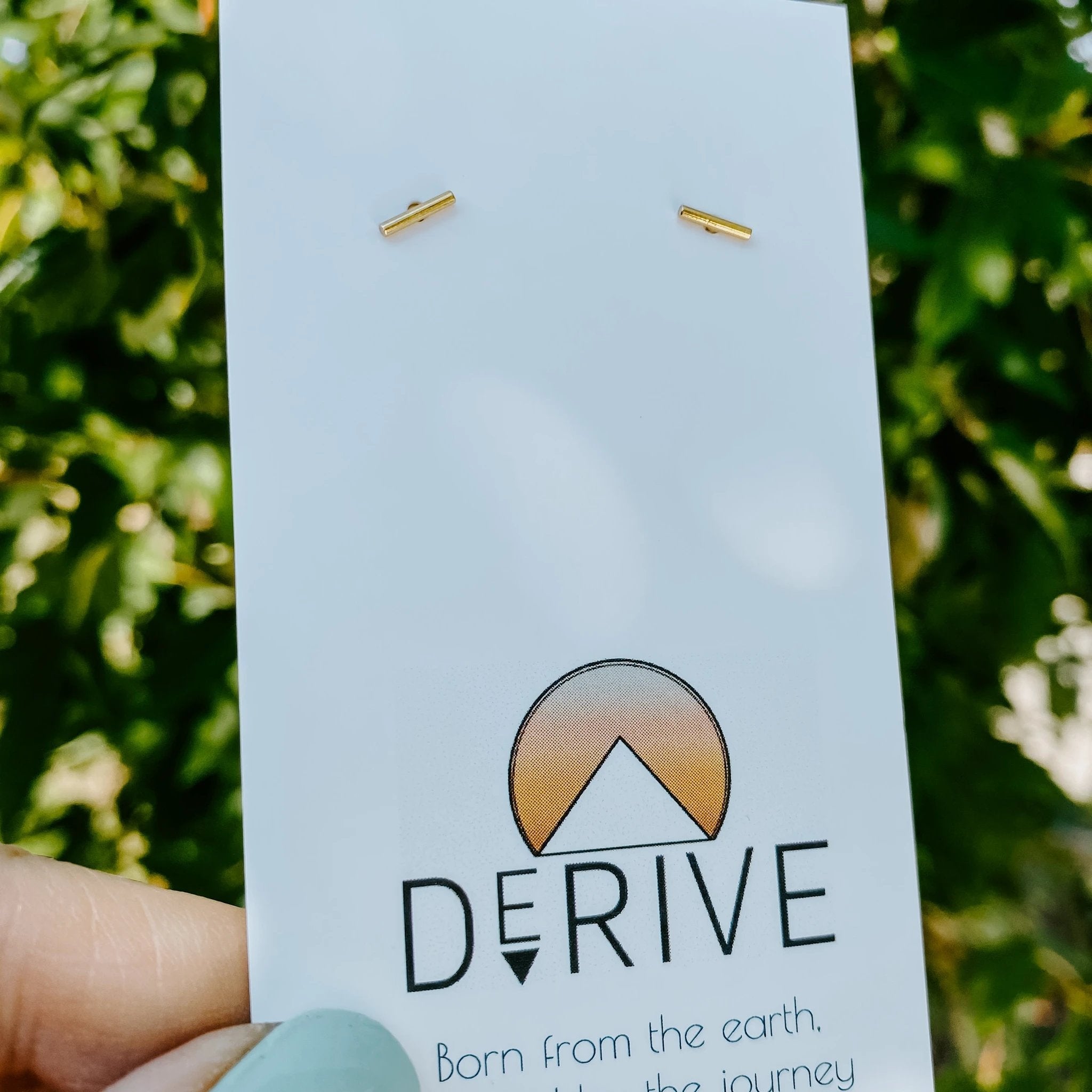 Mini Bar Stud Earrings by Derive Jewelry