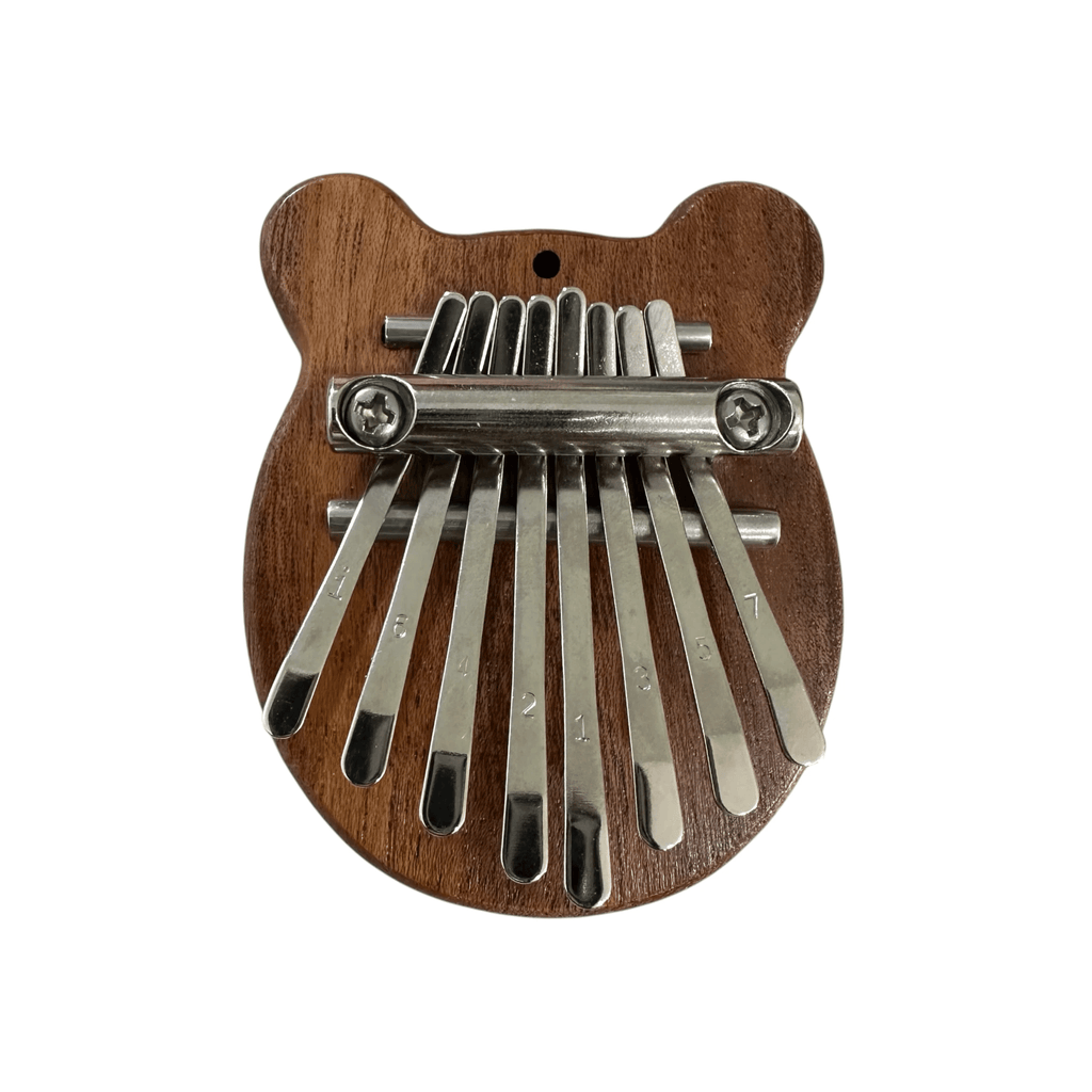 Mini Bear-Shaped Wooden Kalimba – 8-Key Thumb Piano by Music Frog Co