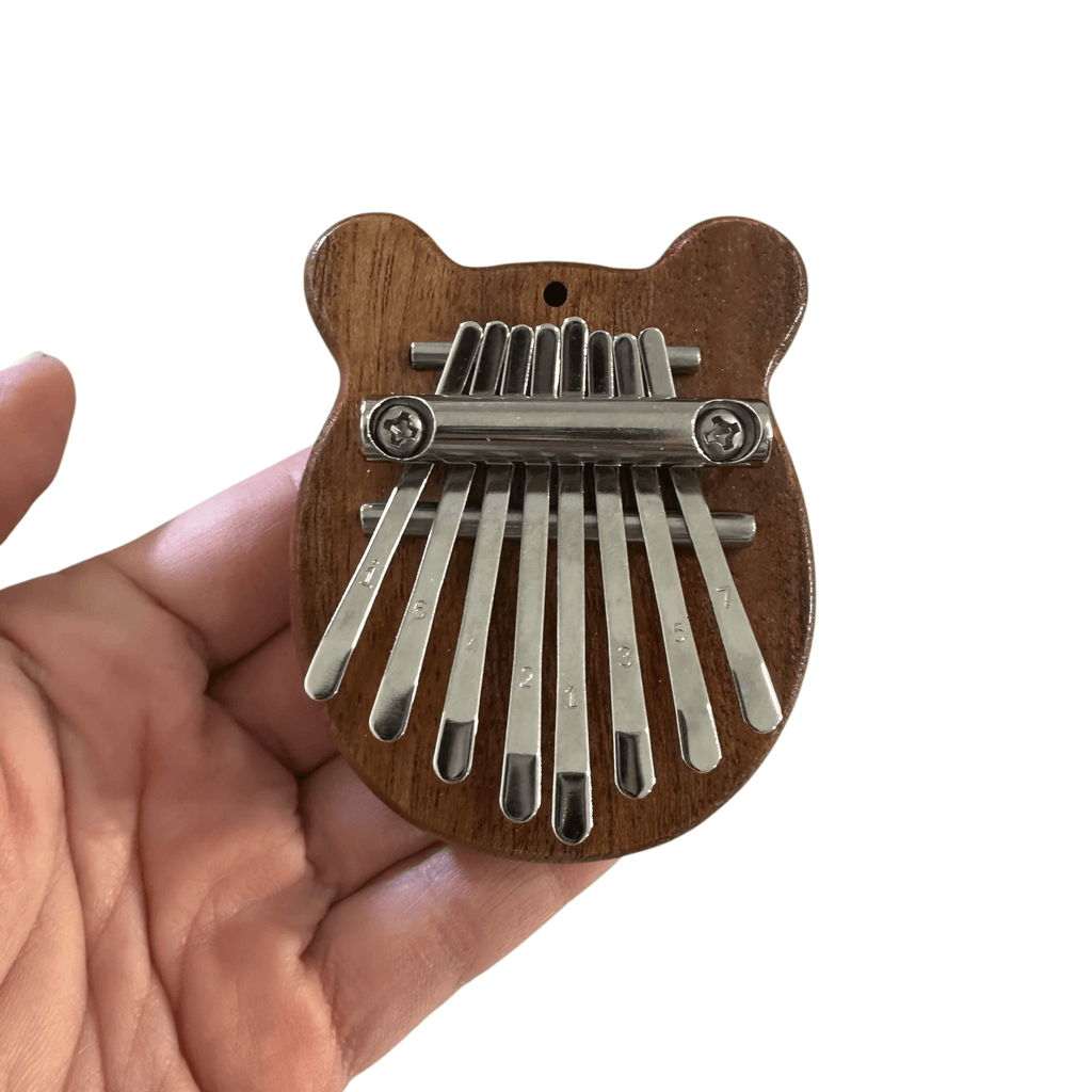 Mini Bear-Shaped Wooden Kalimba – 8-Key Thumb Piano by Music Frog Co