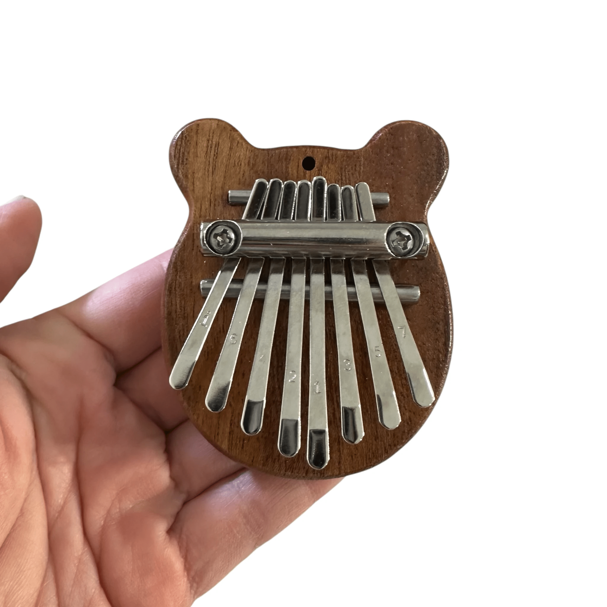 Mini Bear-Shaped Wooden Kalimba – 8-Key Thumb Piano by Music Frog Co
