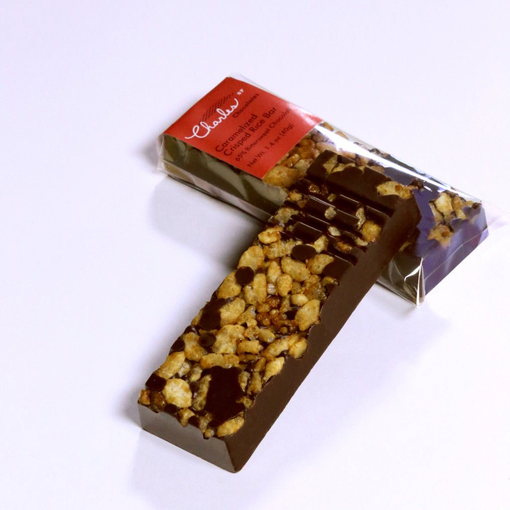 Mini Caramelized Crisped Rice Bar - Bittersweet Bars La Vie Bien Mini Caramelized Crisped Rice Bar - Bittersweet