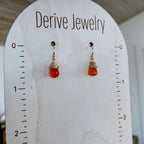 Mini Carnelian Drop Earrings by Derive Jewelry