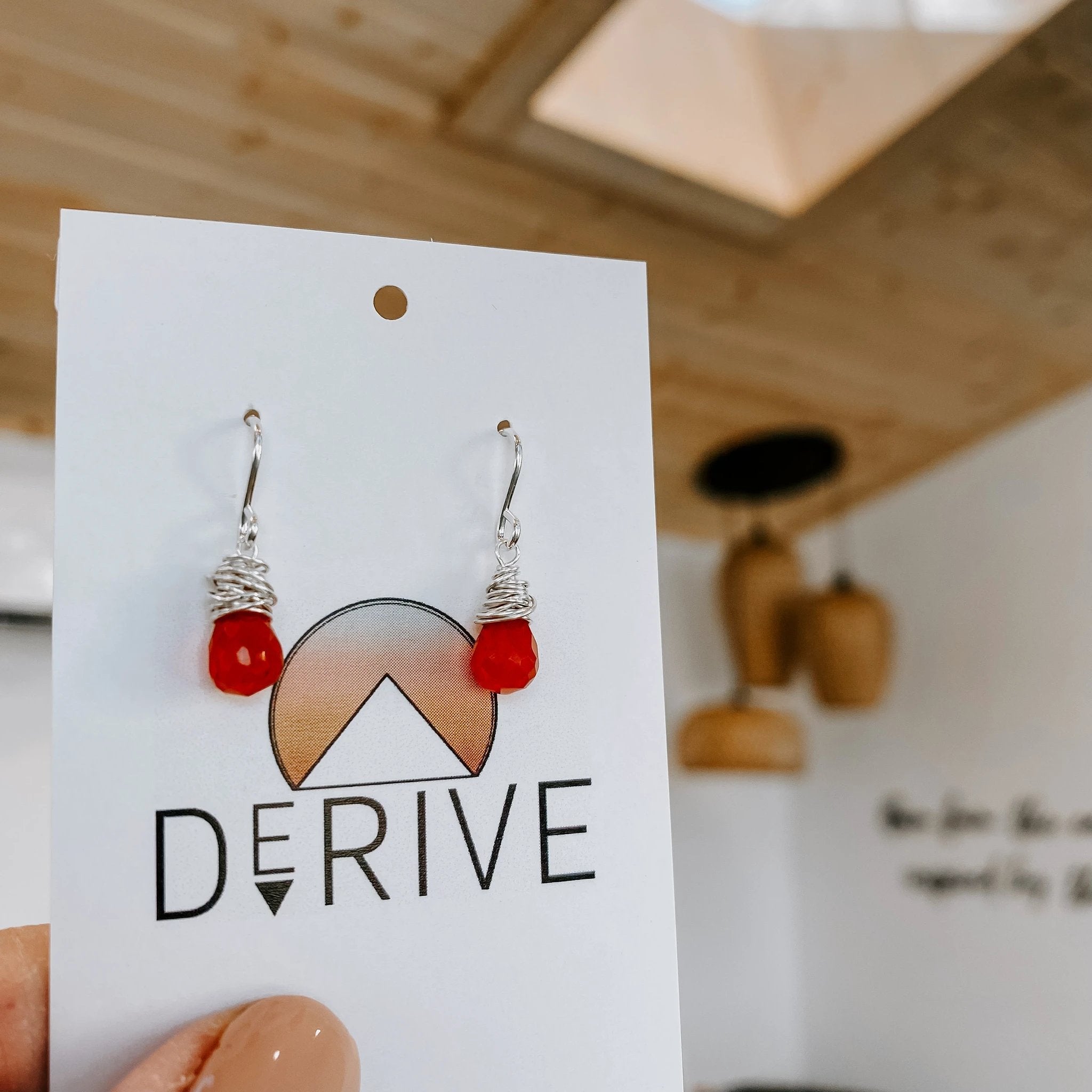 Mini Carnelian Drop Earrings by Derive Jewelry