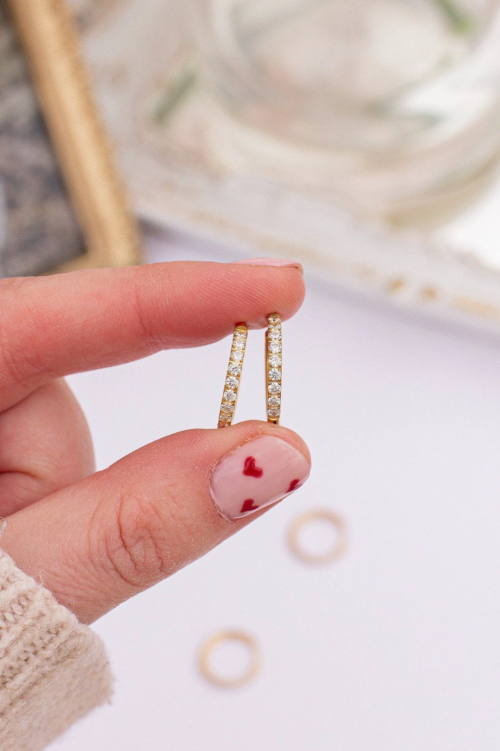 Mini Crystal Hoop by Rose & Clay