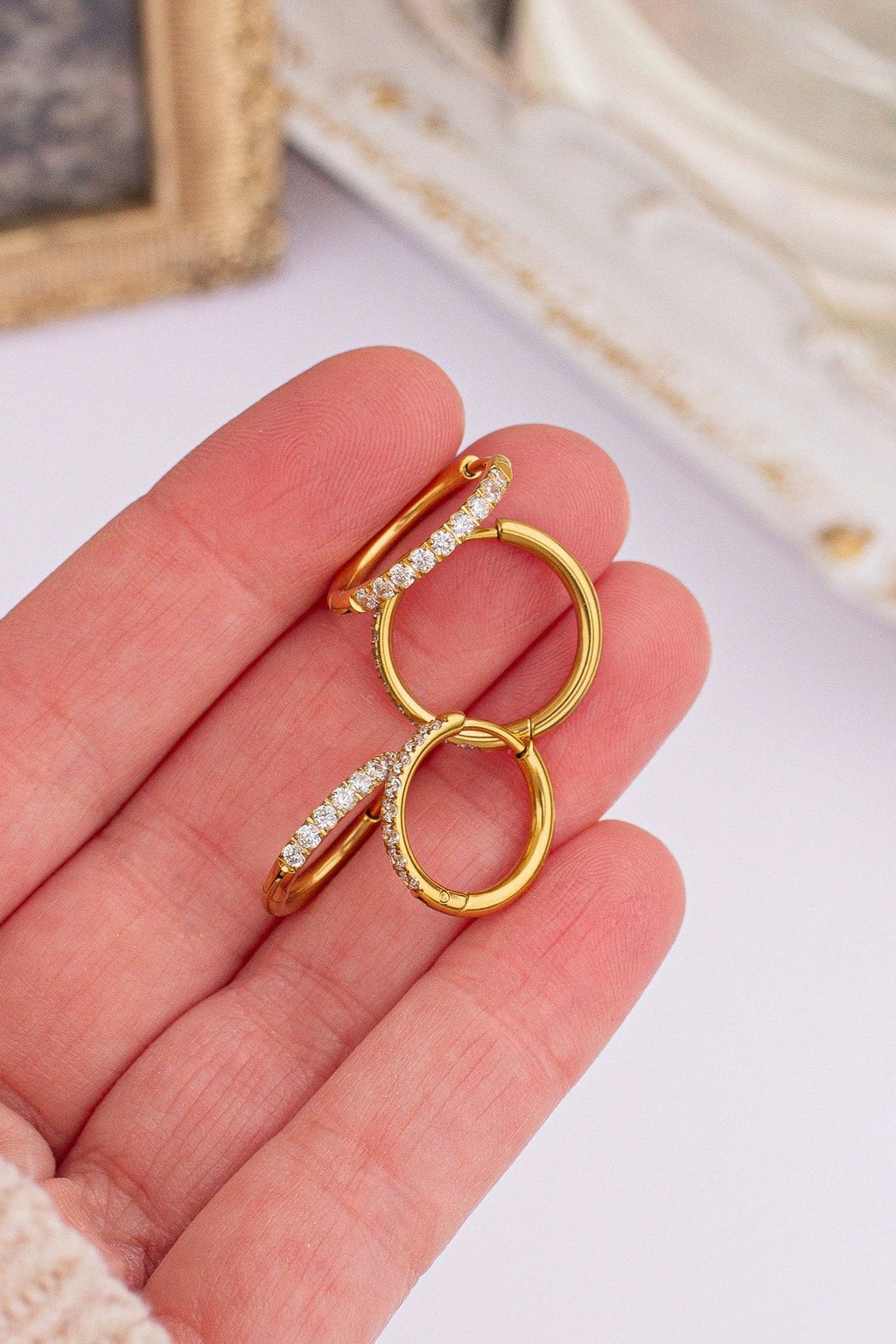 Mini Crystal Hoop by Rose & Clay