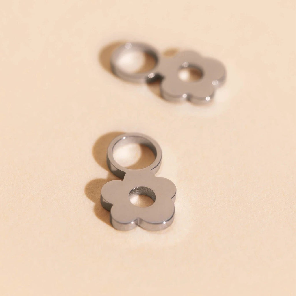 Mini Flower Huggie Hoop Charms by Oh Clementine