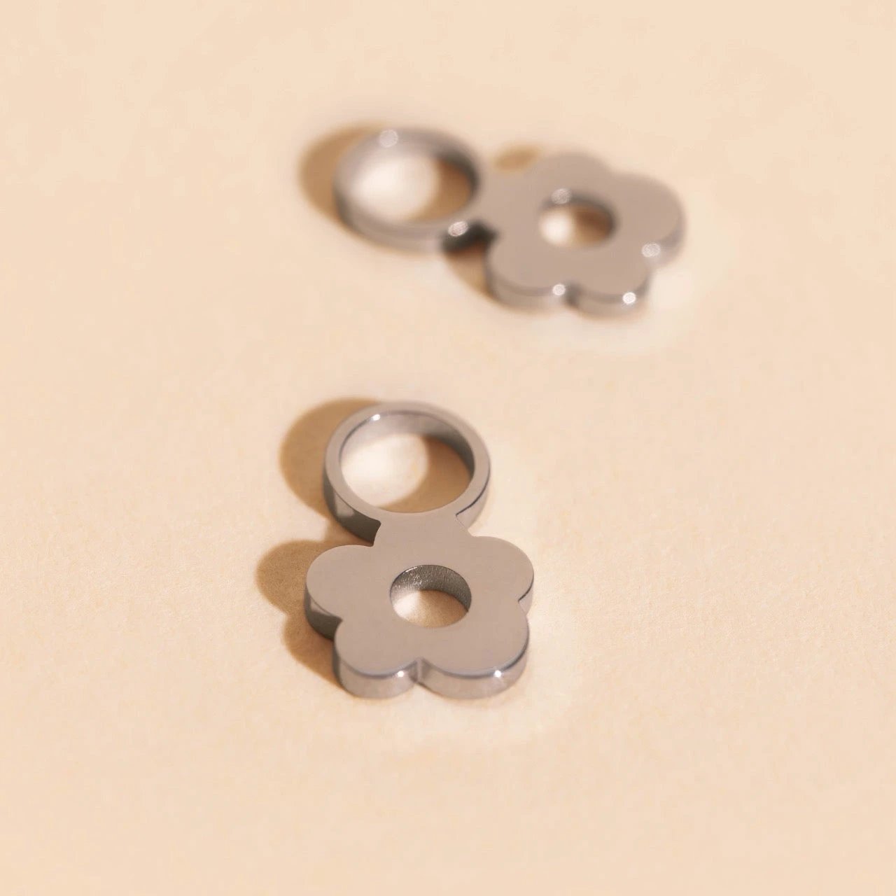 Mini Flower Huggie Hoop Charms by Oh Clementine