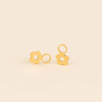 Mini Flower Huggie Hoop Charms by Oh Clementine