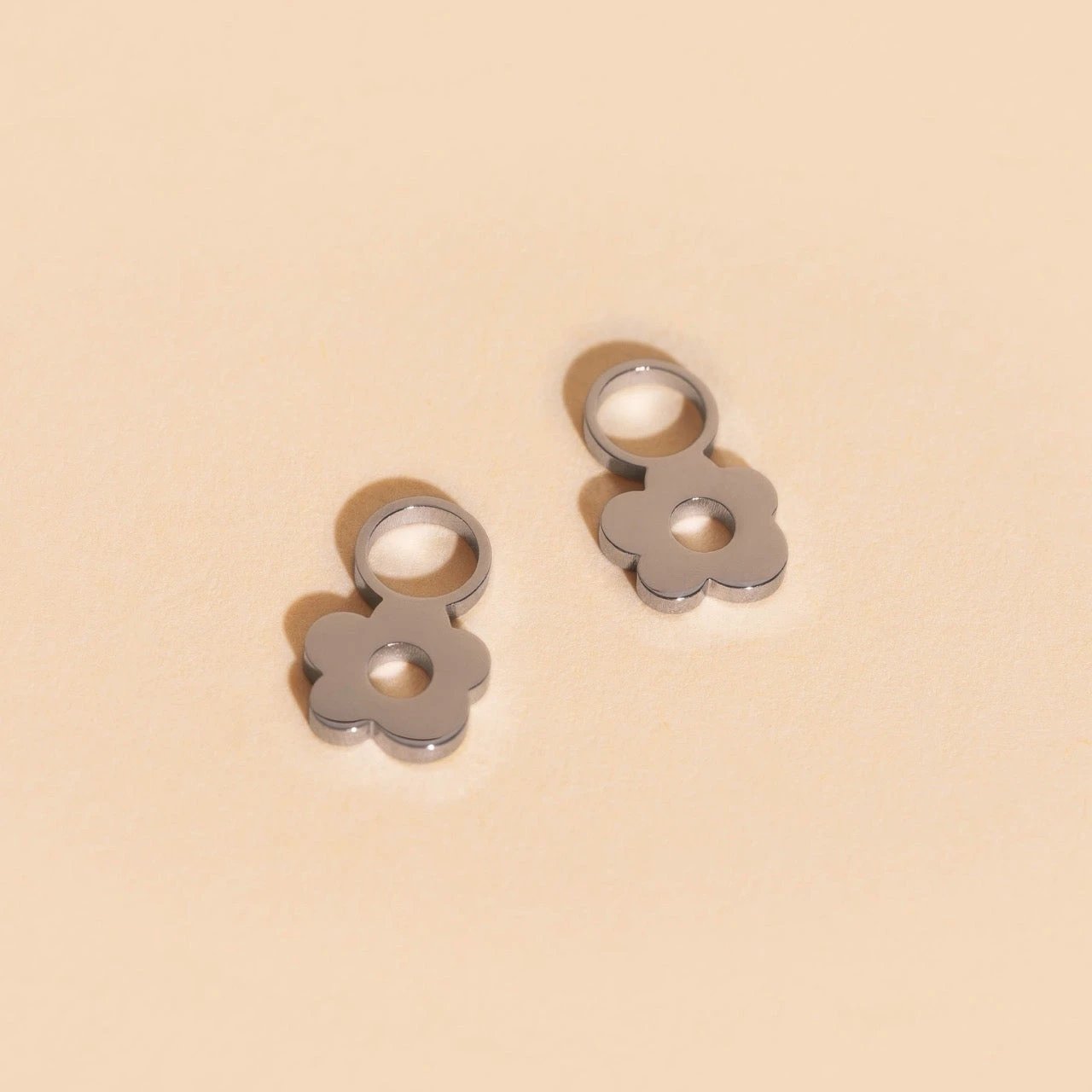 Mini Flower Huggie Hoop Charms by Oh Clementine