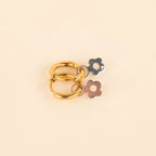 Mini Flower Huggie Hoop Charms by Oh Clementine