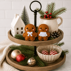 Mini Gingerbread Person Ornament Holiday La Vie Bien Mini Gingerbread Person Ornament