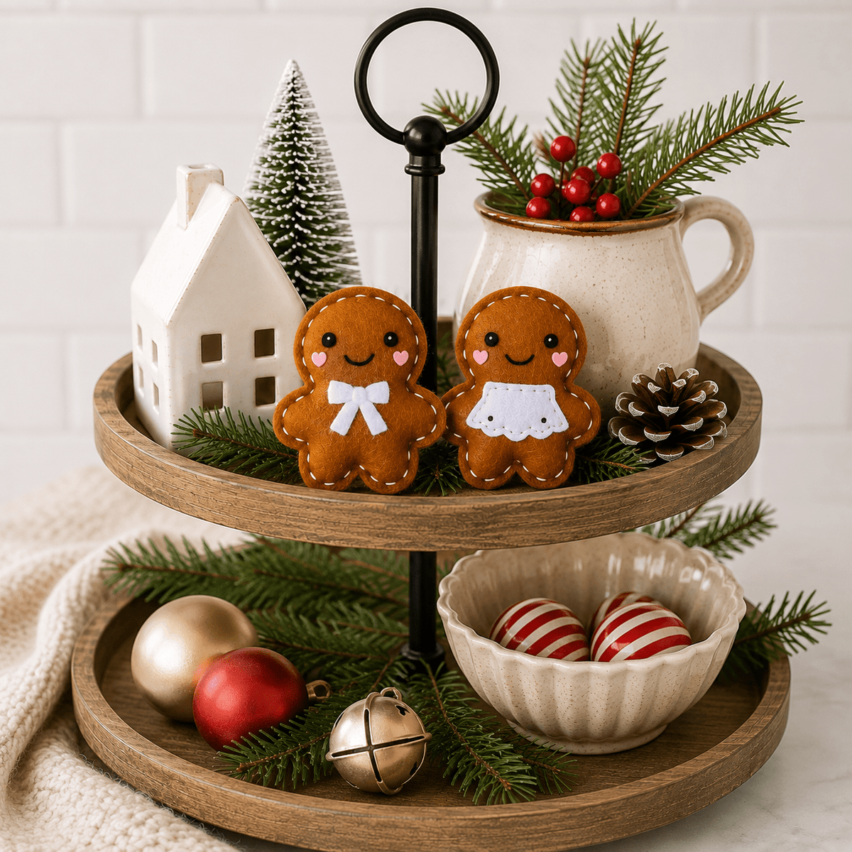 Mini Gingerbread Person Ornament Holiday La Vie Bien Mini Gingerbread Person Ornament