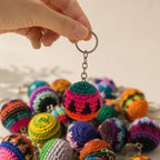 Mini Hacky Sack Handmade Footbag Knit Crochet Keychain – Guatemala Accessories La Vie Bien Mini Hacky Sack Handmade Footbag Knit Crochet Keychain – Guatemala