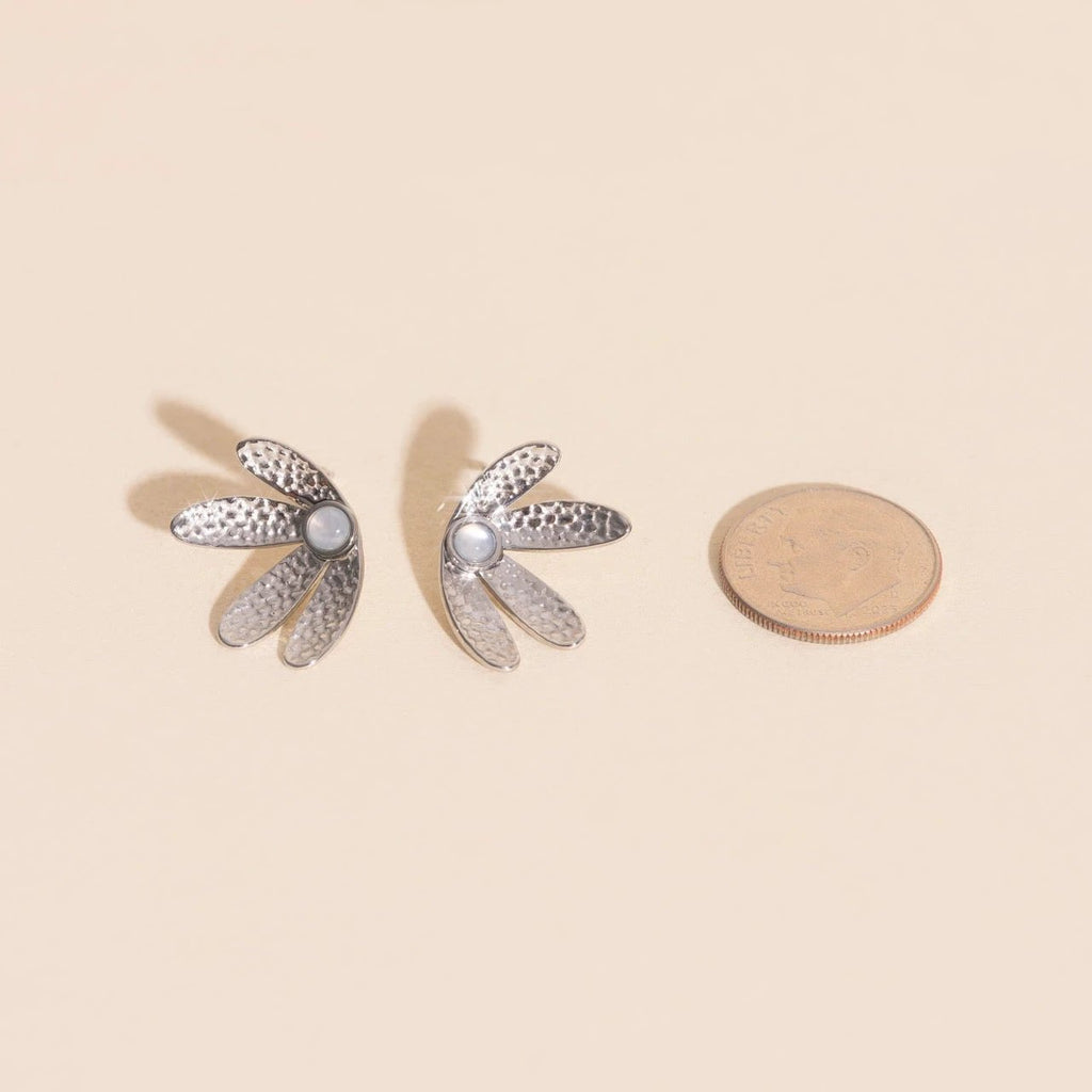 Mini Half Bloomed Stud Earrings by Oh Clementine