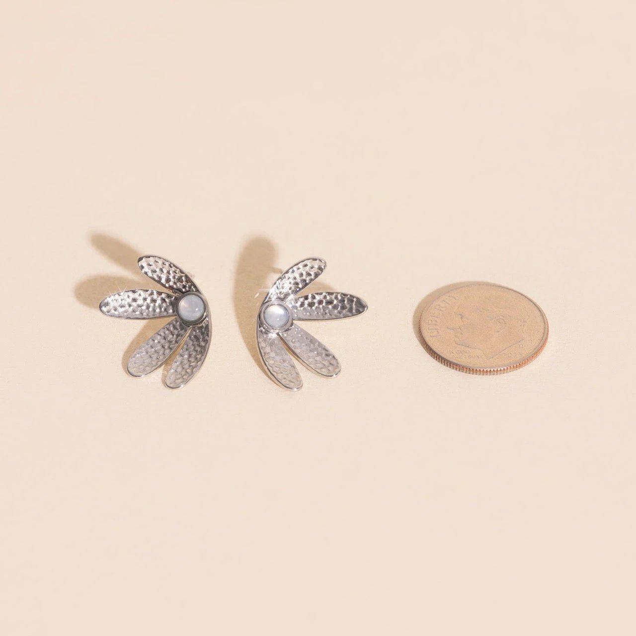 Mini Half Bloomed Stud Earrings by Oh Clementine