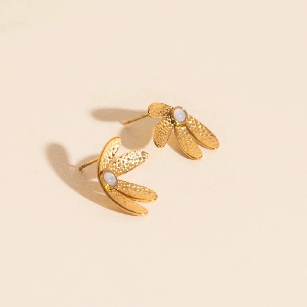 Mini Half Bloomed Stud Earrings by Oh Clementine
