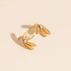Mini Half Bloomed Stud Earrings by Oh Clementine