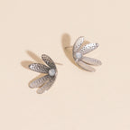 Mini Half Bloomed Stud Earrings by Oh Clementine