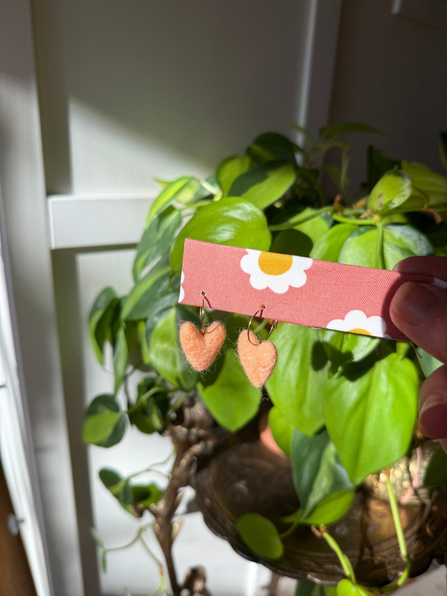 MINI Heart Felt Earrings Earrings La Vie Bien MINI Heart Felt Earrings