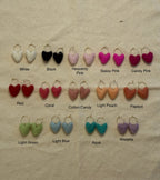 MINI Heart Felt Earrings Earrings La Vie Bien MINI Heart Felt Earrings