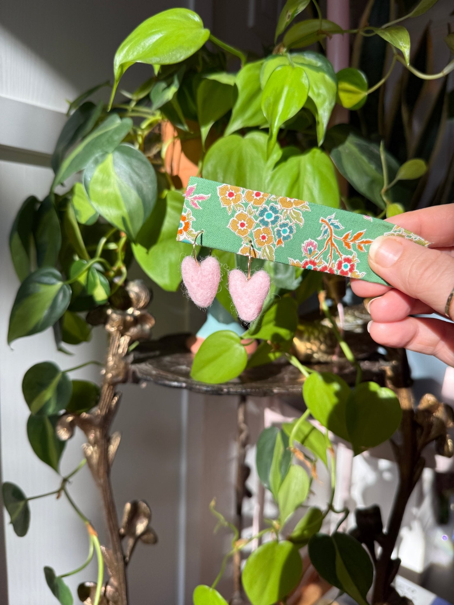 MINI Heart Felt Earrings Earrings La Vie Bien MINI Heart Felt Earrings