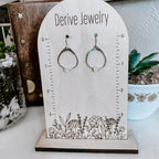 Mini Herkimer Diamond Organic Shape Hoop Earrings by Derive Jewelry