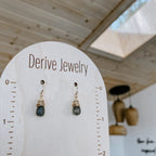 Mini Labradorite Drop Earrings by Derive Jewelry