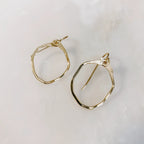 Mini Organic Hoop Earrings by Derive Jewelry