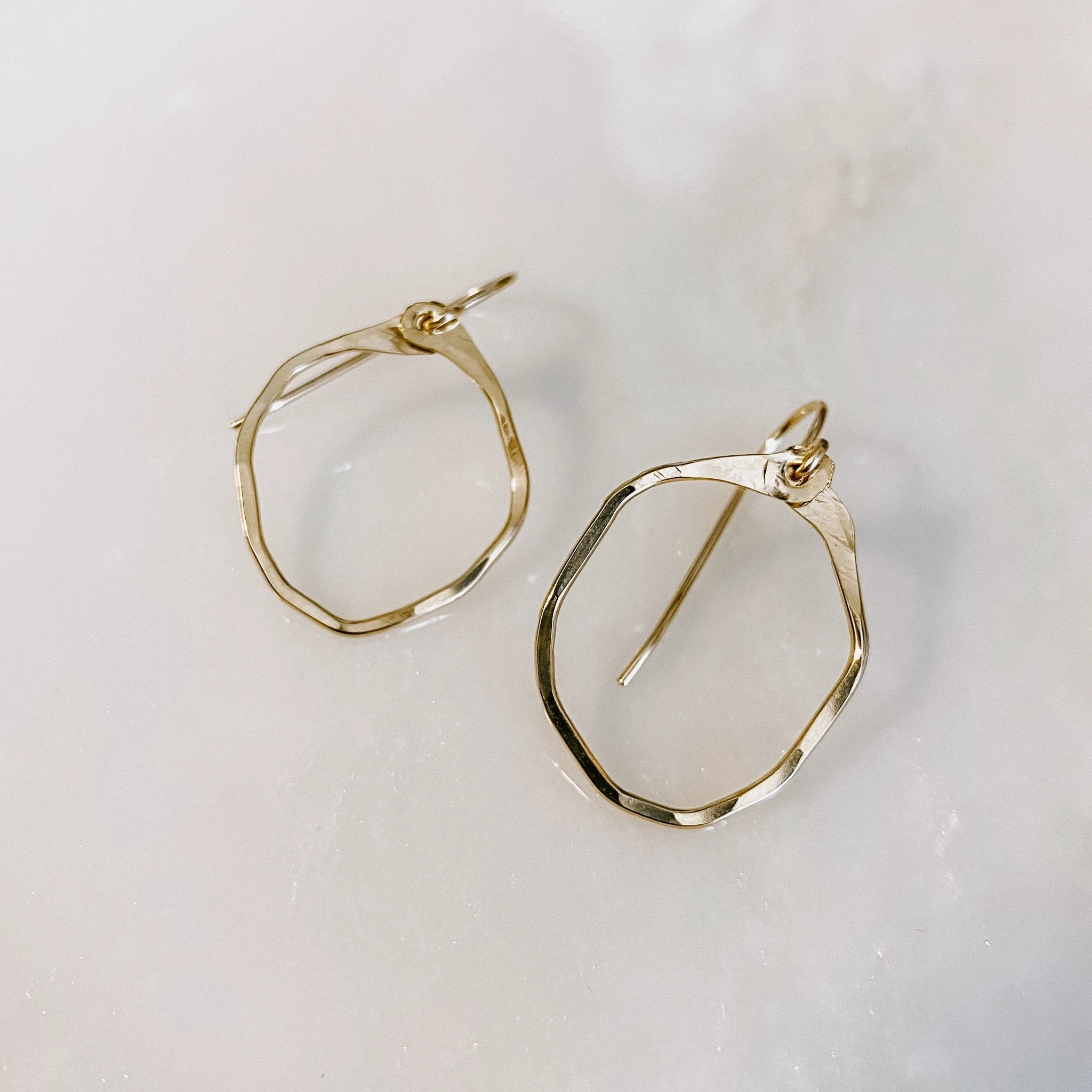Mini Organic Hoop Earrings by Derive Jewelry