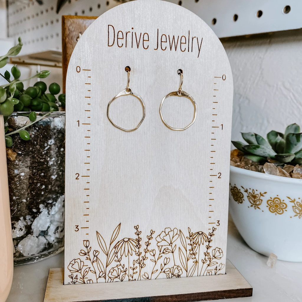 Mini Organic Hoop Earrings by Derive Jewelry