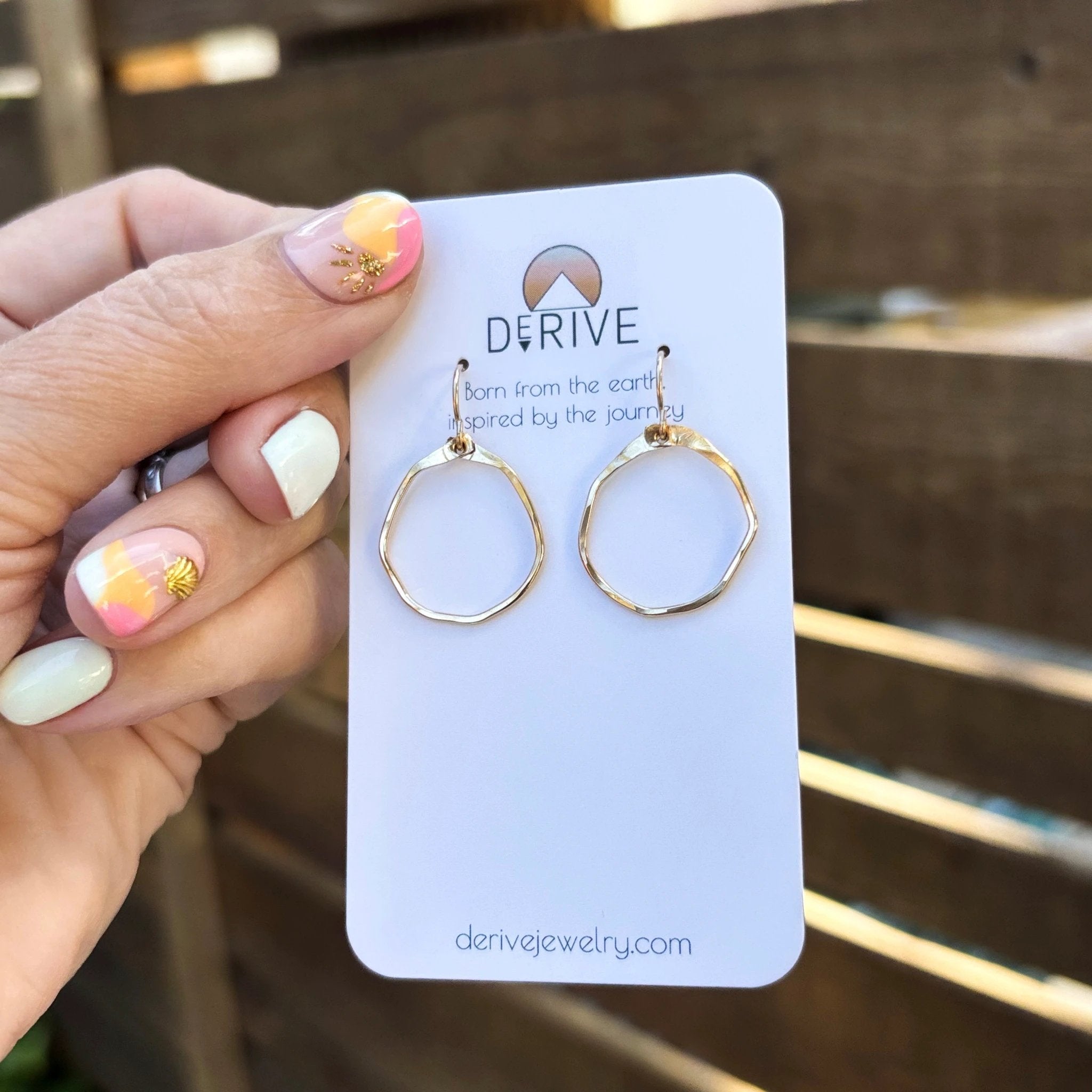 Mini Organic Hoop Earrings by Derive Jewelry