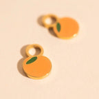 Mini Peach Huggie Hoop Charms by Oh Clementine