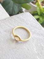 Mini Pebble Ring - Gold by Ash & Rose