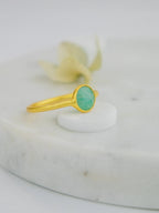 Mini Pebble Ring - Gold by Ash & Rose