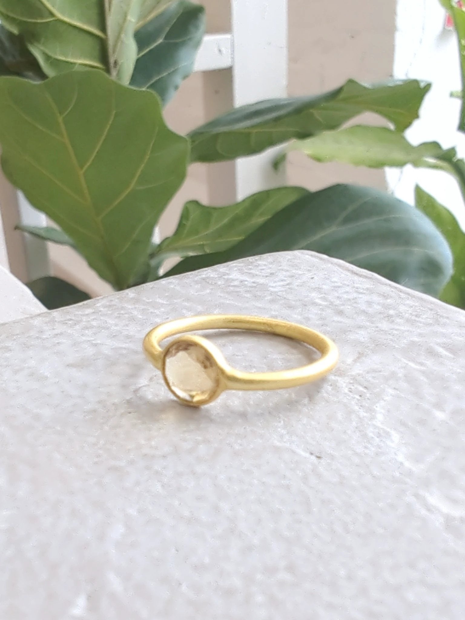 Mini Pebble Ring - Gold by Ash & Rose