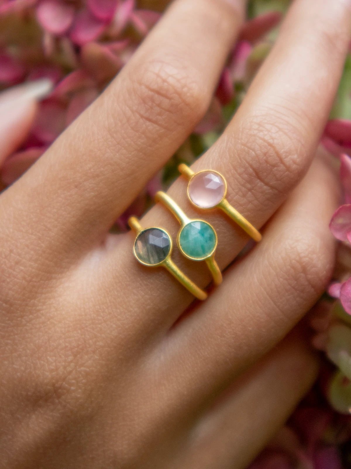 Mini Pebble Ring - Gold by Ash & Rose