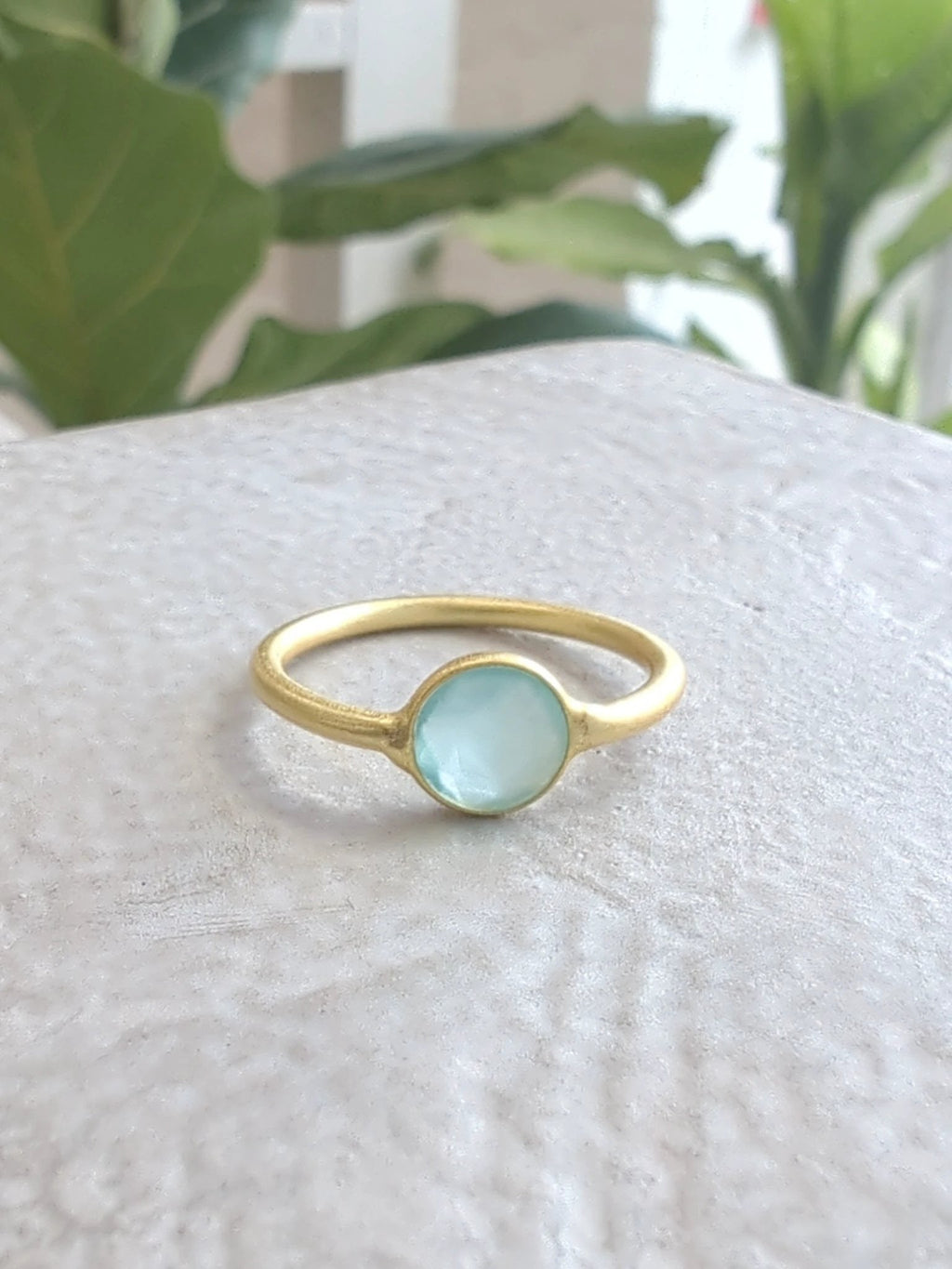 Mini Pebble Ring - Gold by Ash & Rose