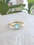Mini Pebble Ring - Gold by Ash & Rose