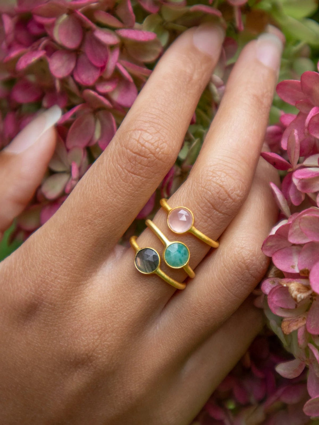 Mini Pebble Ring - Gold by Ash & Rose