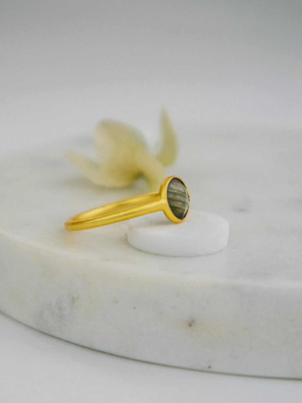 Mini Pebble Ring - Gold by Ash & Rose