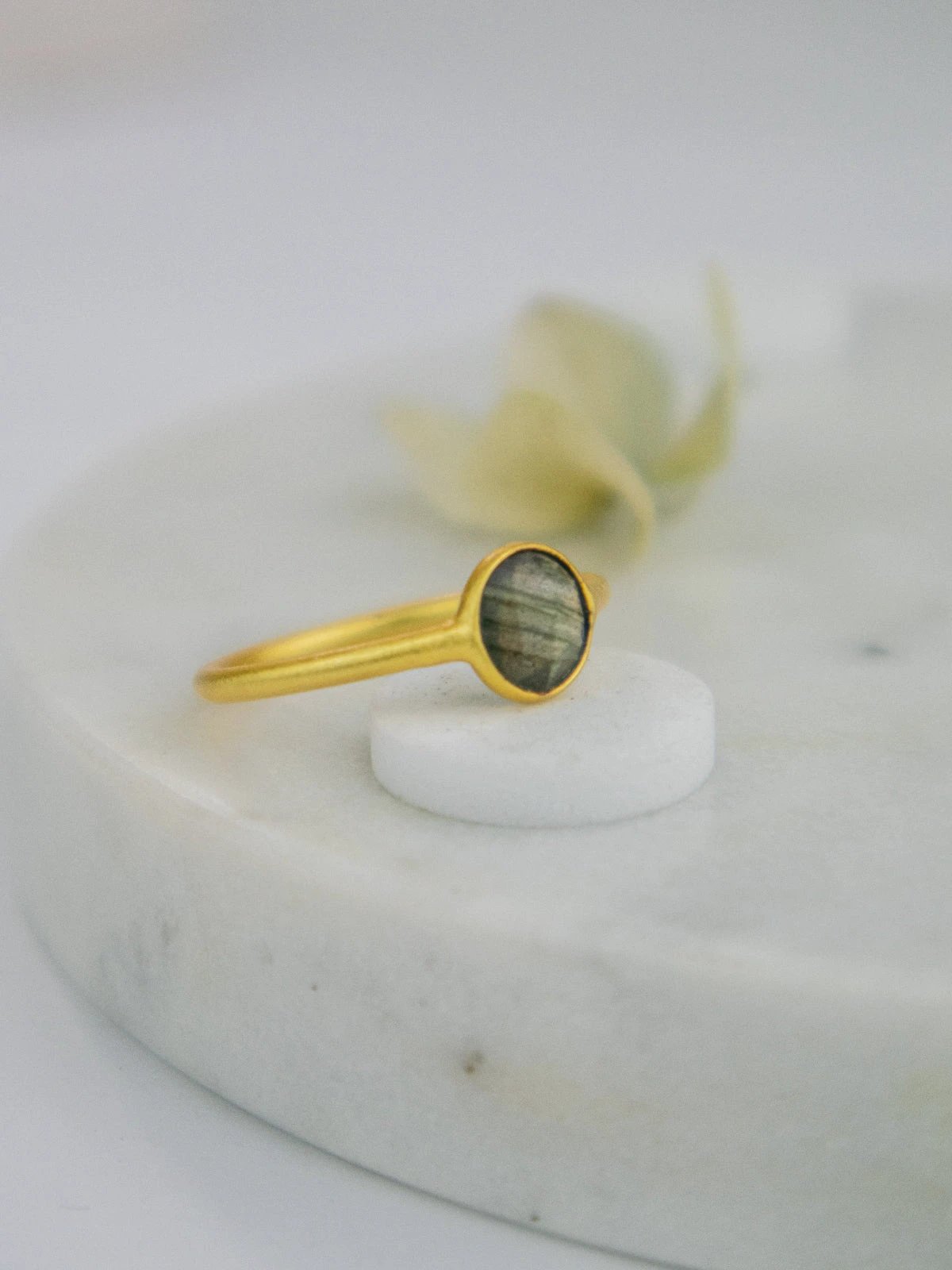 Mini Pebble Ring - Gold by Ash & Rose