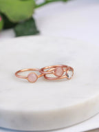 Mini Pebble Ring - Rose Gold by Ash & Rose