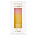 Mini Pillar Candle in Pink Orange White | Aesthetic Unscented Dinner Candle 4.75" by The Bullish Store