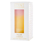 Mini Pillar Candle in Pink Orange White | Aesthetic Unscented Dinner Candle 4.75" by The Bullish Store
