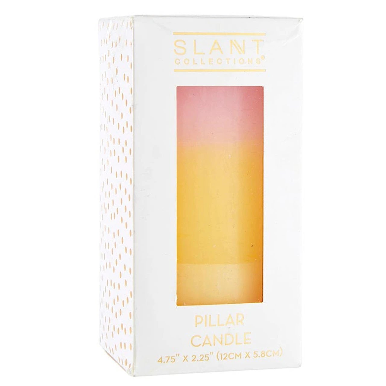 Mini Pillar Candle in Pink Orange White | Aesthetic Unscented Dinner Candle 4.75" by The Bullish Store