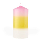 Mini Pillar Candle in Pink Orange White | Aesthetic Unscented Dinner Candle 4.75" by The Bullish Store
