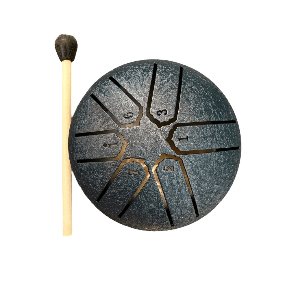 mini-rain-drum-3-steel-percussion-instrument-with-mallet-soothing-sound-toy-for-kids-adults by Music Frog Co
