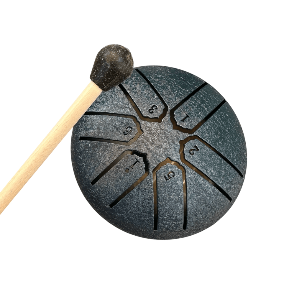 mini-rain-drum-3-steel-percussion-instrument-with-mallet-soothing-sound-toy-for-kids-adults by Music Frog Co