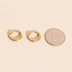 Mini Rounded Huggie Hoop Earrings by Oh Clementine